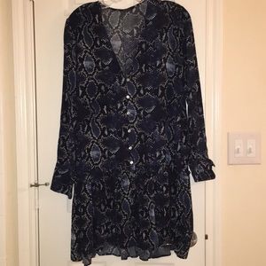 Zara Dresses - Zara blue snake print dress Zara Dresses - Zara blue snake print dress